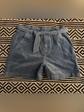 Polo by Ralph Lauren girls Corduroy Tie-Waist Shorts in Slate Blue